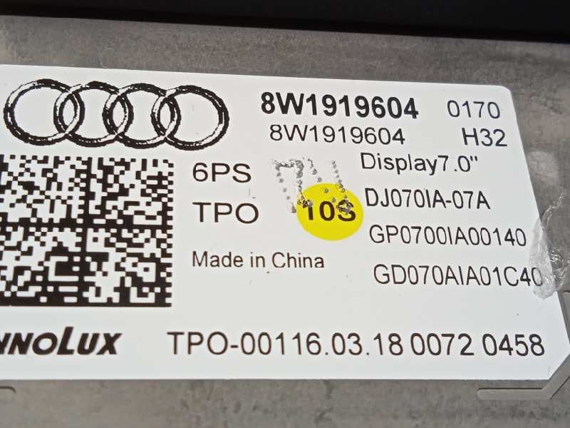 Recambio de pantalla multifuncion para audi a5 sportback (f5a) sport referencia OEM IAM 8W1919604  