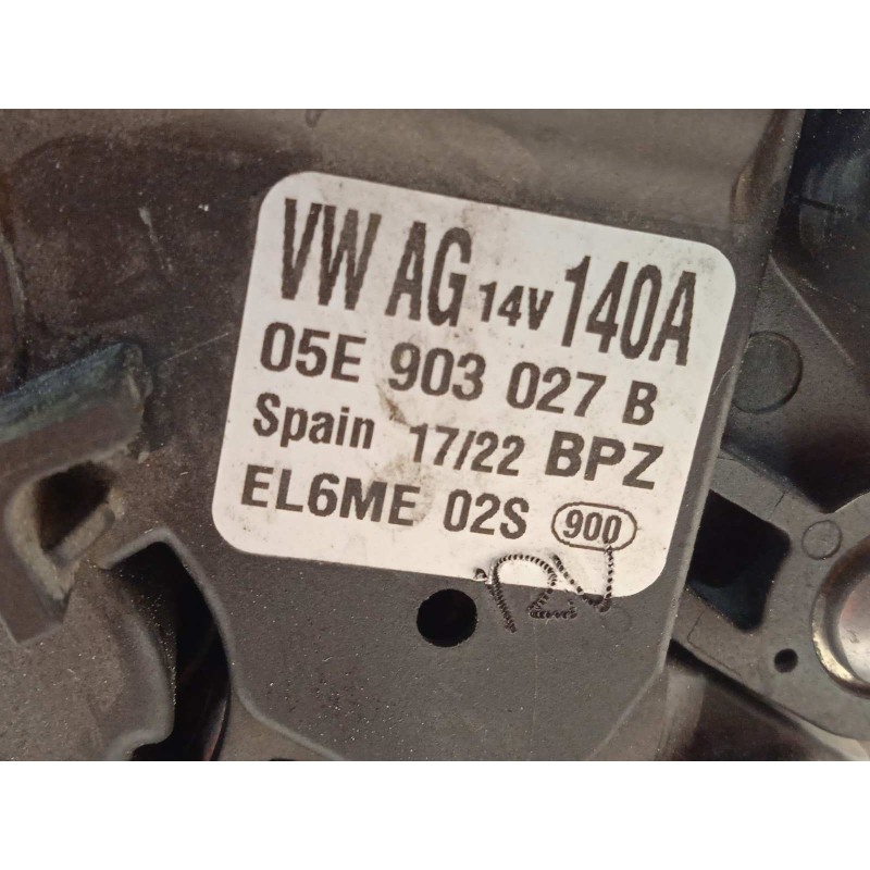 Recambio de alternador para volkswagen t-cross 1.0 tsi referencia OEM IAM 05E903027B  