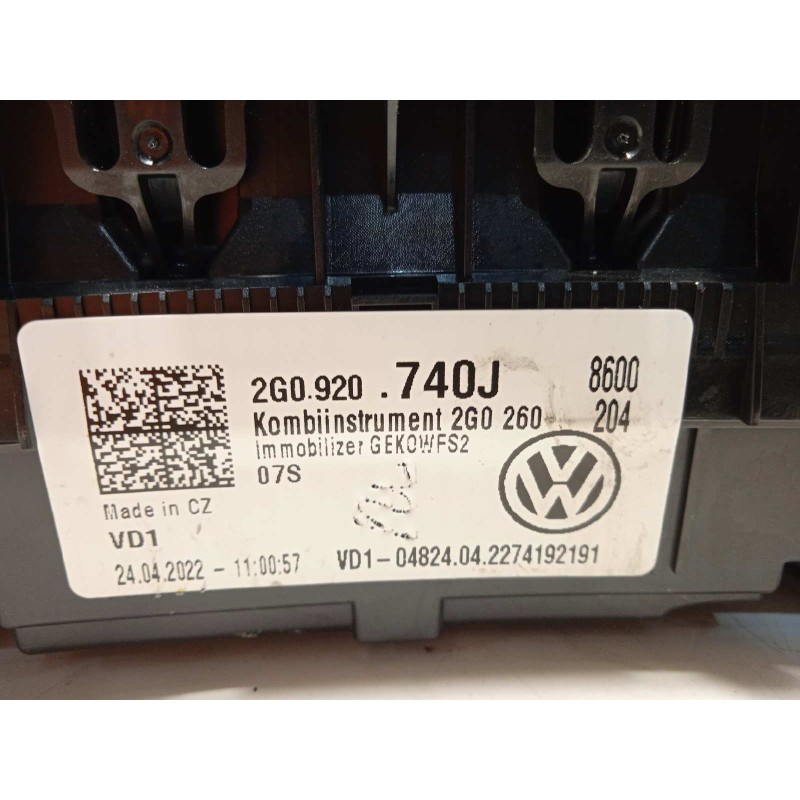 Recambio de cuadro instrumentos para volkswagen t-cross 1.0 tsi referencia OEM IAM 2G0920740J  