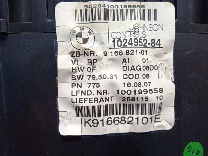 Recambio de cuadro instrumentos para bmw serie 1 berlina (e81/e87) 118d referencia OEM IAM 9166821  