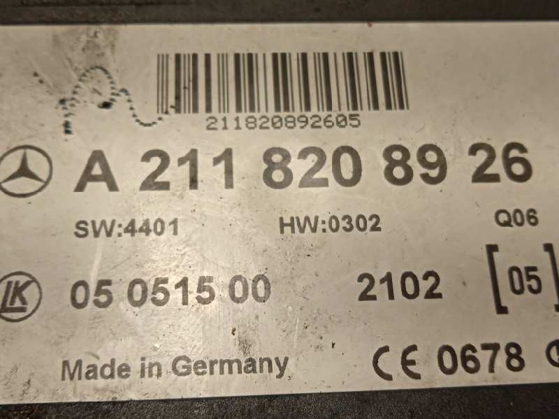 Recambio de modulo electronico para mercedes-benz clase e (w211) berlina e 270 cdi (211.016) referencia OEM IAM A2118208926  