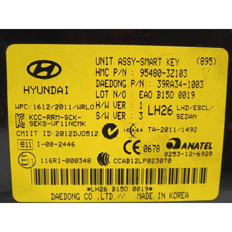 Recambio de modulo electronico para hyundai i40 style referencia OEM IAM 954803Z103  
