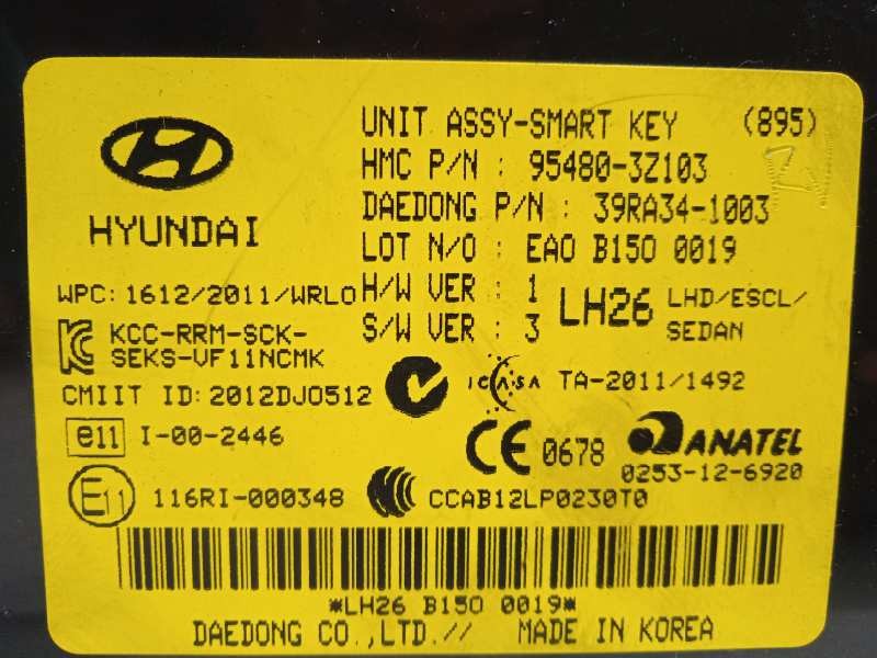 Recambio de modulo electronico para hyundai i40 style referencia OEM IAM 954803Z103  