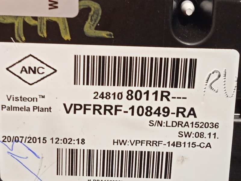 Recambio de cuadro instrumentos para renault captur 1.5 dci diesel fap energy referencia OEM IAM 248108011R  