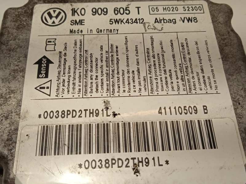 Recambio de centralita airbag para seat altea xl (5p5) 1.6 tdi referencia OEM IAM 1K0909605T 1K0909605T0S3 5WK43412