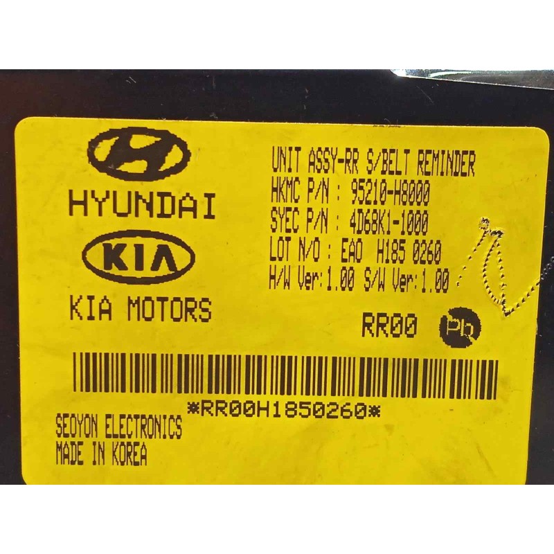 Recambio de modulo electronico para kia rio (yb) 1.2 cat referencia OEM IAM 95210H8000  