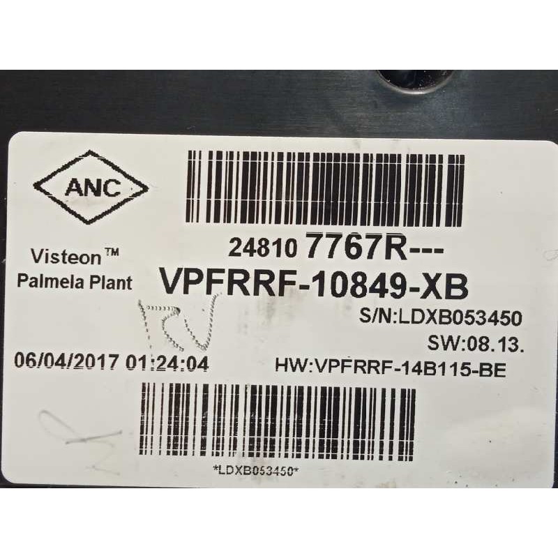 Recambio de cuadro instrumentos para renault captur 1.5 dci diesel fap energy referencia OEM IAM 248107767R  