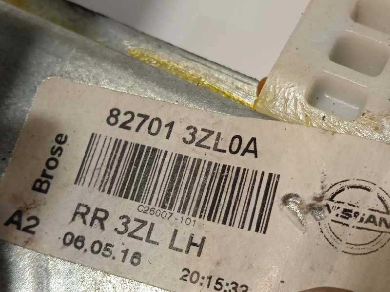 Recambio de elevalunas trasero izquierdo para nissan pulsar (c13) 1.2 16v cat referencia OEM IAM 827013ZL0A  