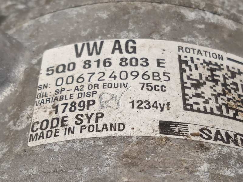 Recambio de compresor aire acondicionado para skoda fabia 1.2 tsi referencia OEM IAM 5Q0816803E  