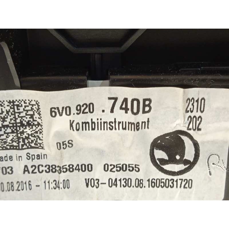 Recambio de cuadro instrumentos para skoda fabia 1.2 tsi referencia OEM IAM 6V0920740B  A2C38358400