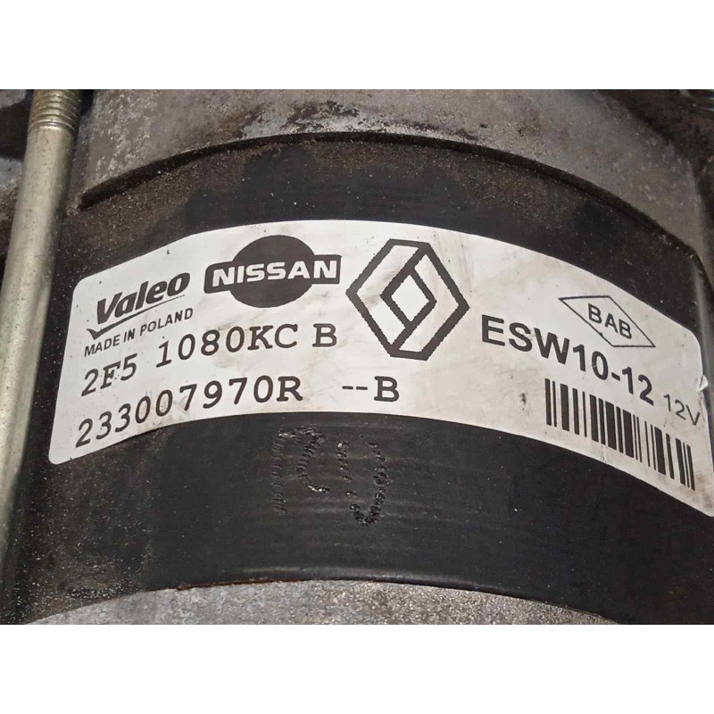 Recambio de motor arranque para renault captur dynamique referencia OEM IAM 233007970R  ESW1012