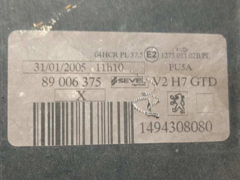 Recambio de faro izquierdo para peugeot 807 st port aventura referencia OEM IAM 1494308080  