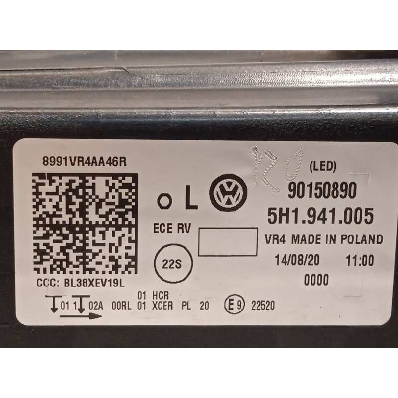 Recambio de faro izquierdo para volkswagen golf viii lim. (cd1) style referencia OEM IAM 5H1941005  90150890
