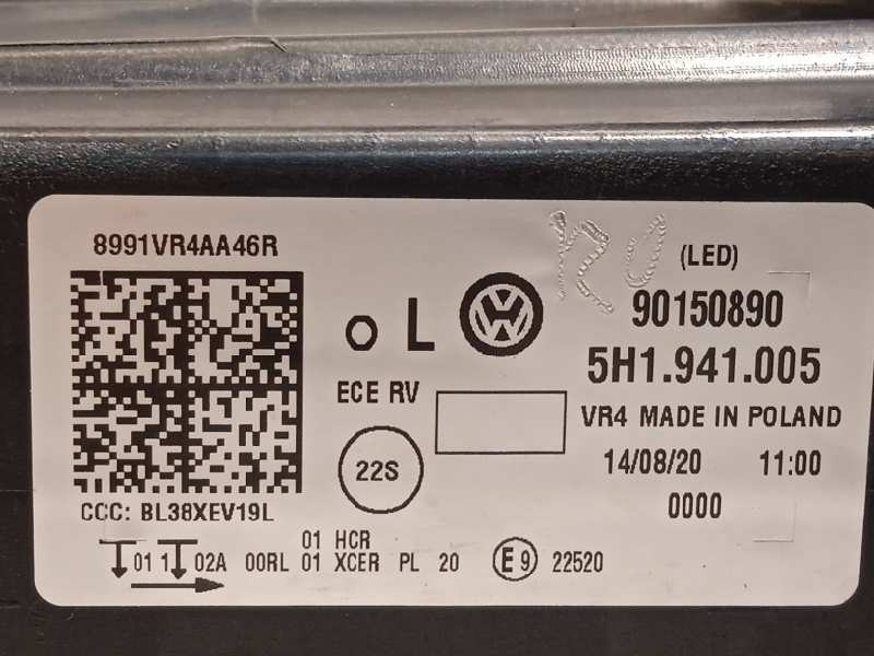 Recambio de faro izquierdo para volkswagen golf viii lim. (cd1) style referencia OEM IAM 5H1941005  90150890