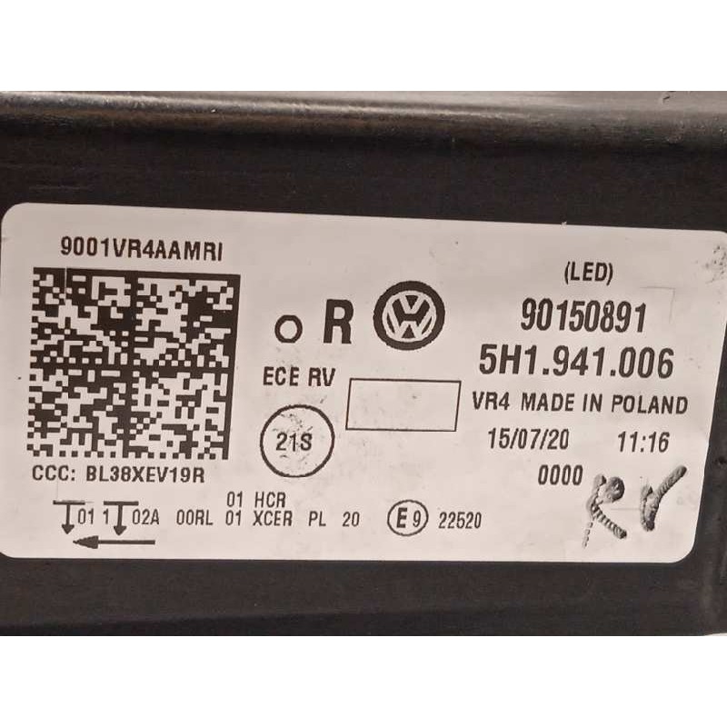 Recambio de faro derecho para volkswagen golf viii lim. (cd1) style referencia OEM IAM 5H1941006  