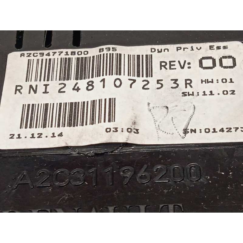 Recambio de cuadro instrumentos para renault megane iii berlina 5 p 1.2 16v referencia OEM IAM 248107253R  