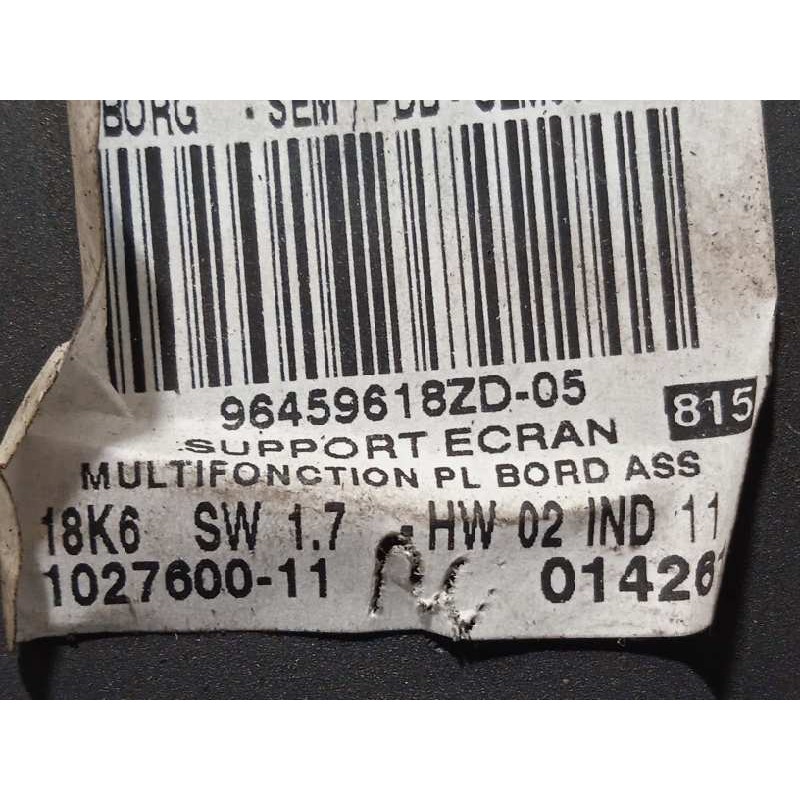 Recambio de pantalla multifuncion para citroën c6 exclusive referencia OEM IAM 9663512080  96459618ZD