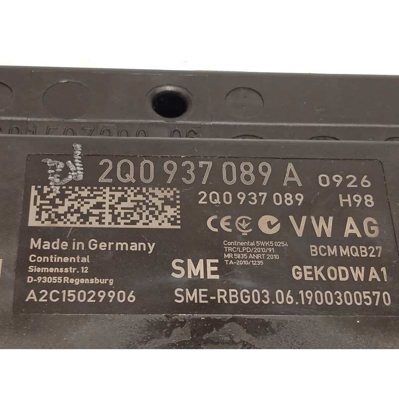 Recambio de centralita confort para seat ibiza (kj1) reference referencia OEM IAM 2Q0937089A  