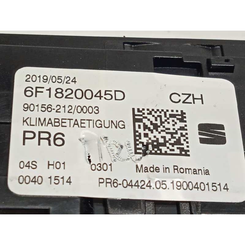 Recambio de mando calefaccion / aire acondicionado para seat ibiza (kj1) reference referencia OEM IAM 6F1820045D  6F1820045DCZH