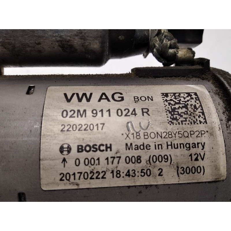 Recambio de motor arranque para seat ibiza (6j5) stylance referencia OEM IAM 02M911024R  0001177008