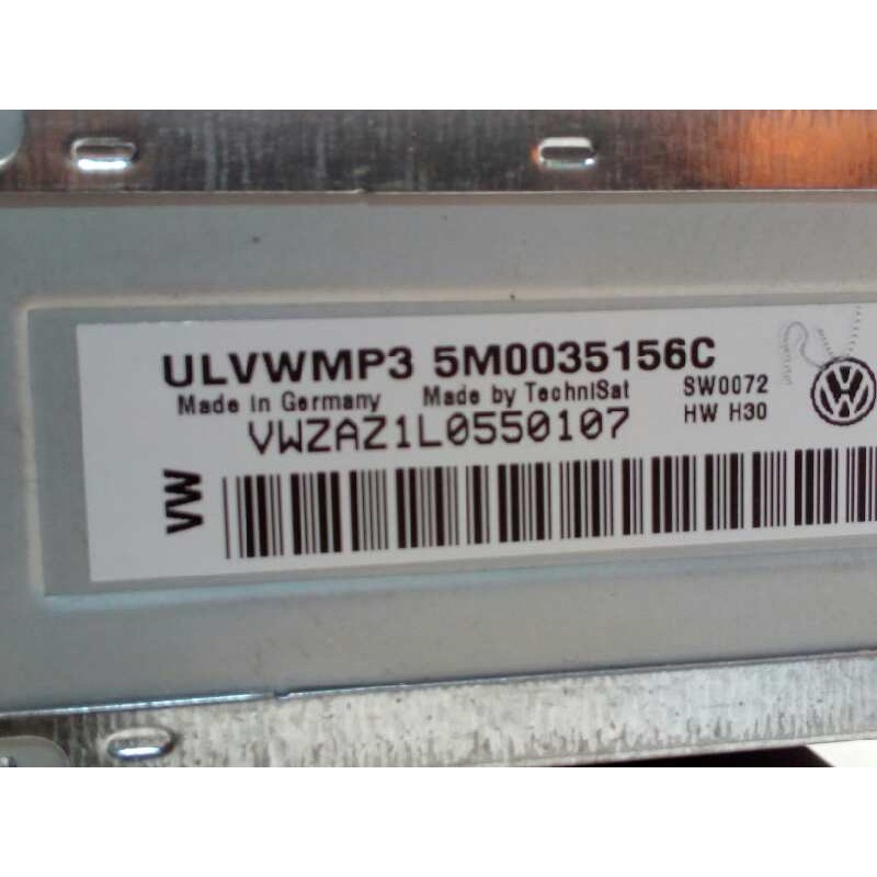 Recambio de sistema audio / radio cd para volkswagen polo (6r1) 1.4 fsi referencia OEM IAM 5M0035156C  
