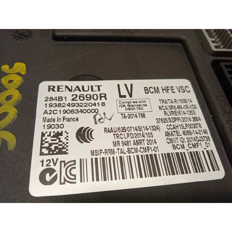 Recambio de centralita confort para renault kadjar 1.3 tce referencia OEM IAM 284B12690R  