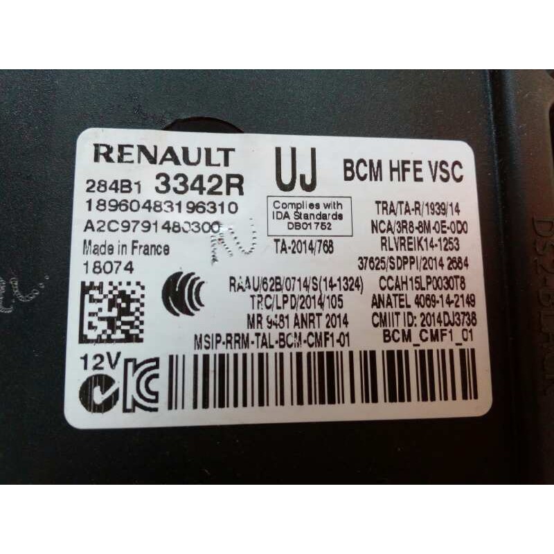 Recambio de caja reles / fusibles para renault kadjar limited referencia OEM IAM 284B13342R  A2C9791480300