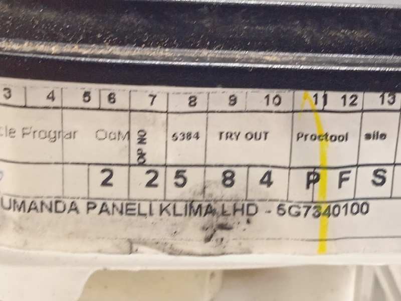 Recambio de mando calefaccion / aire acondicionado para peugeot bipper básico referencia OEM IAM 5G7340100  105G7340100