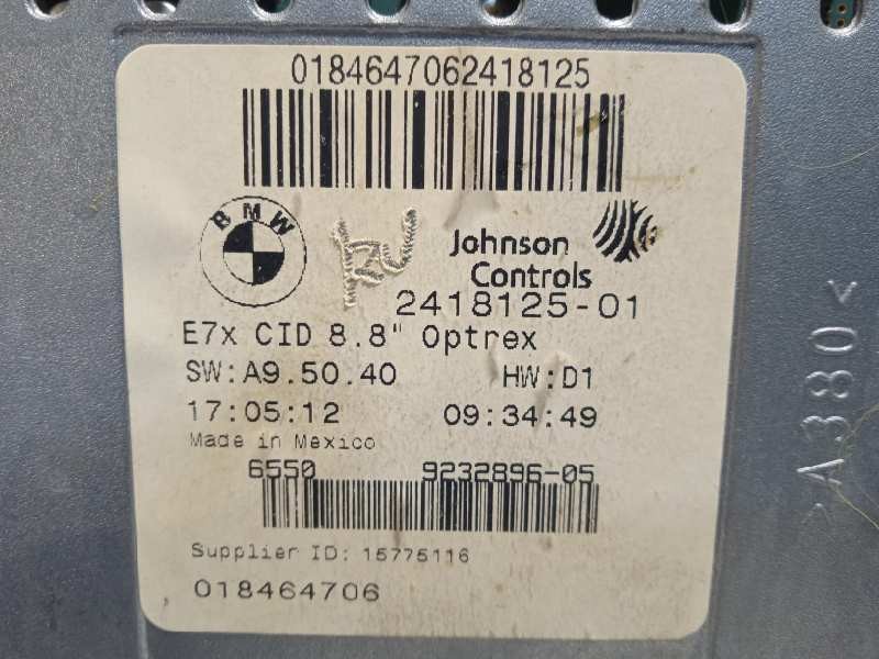 Recambio de pantalla multifuncion para bmw x6 (e71) 5.0i referencia OEM IAM 9232896 2418125 65509232896