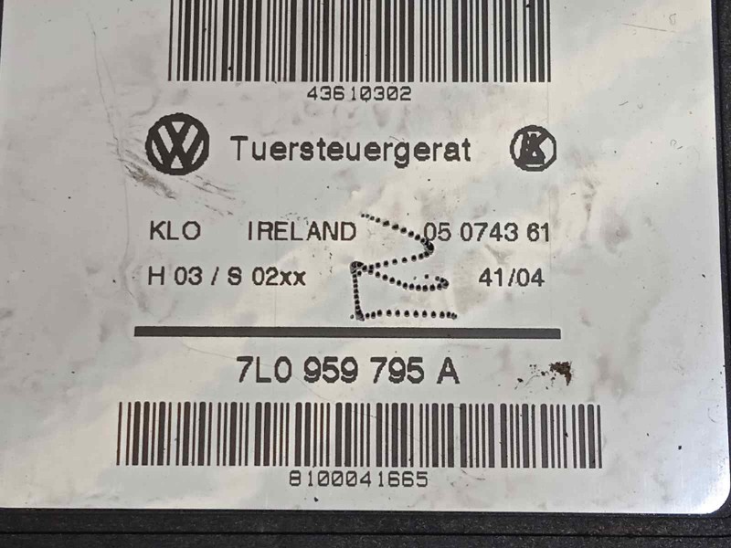 Recambio de elevalunas trasero izquierdo para volkswagen touareg (7la) tdi r5 referencia OEM IAM 7L0839461 7L0959795A 7L0959703C