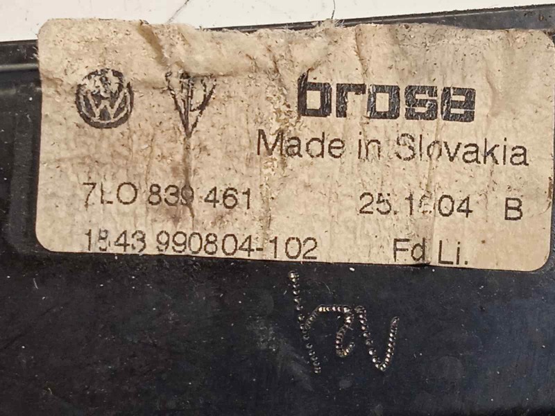 Recambio de elevalunas trasero izquierdo para volkswagen touareg (7la) tdi r5 referencia OEM IAM 7L0839461 7L0959795A 7L0959703C