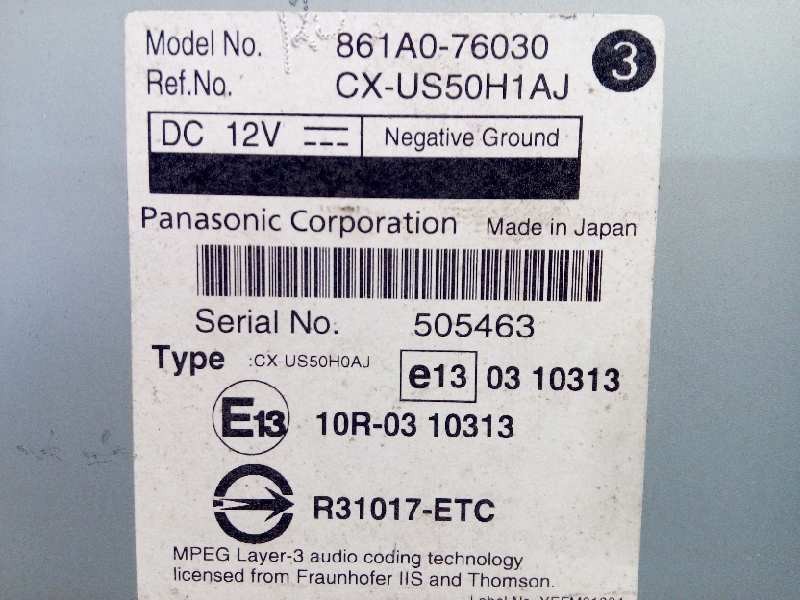 Recambio de modulo electronico para lexus ct 200h referencia OEM IAM 861A076030  