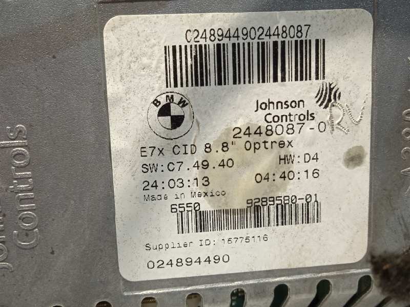 Recambio de pantalla multifuncion para bmw x5 (e70) xdrive30d referencia OEM IAM 9289580  65509289580