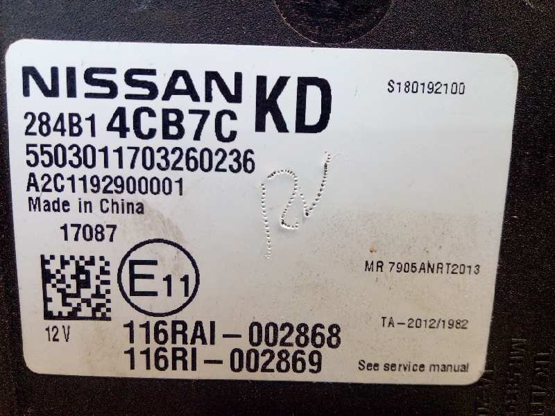 Recambio de modulo electronico para nissan x-trail (t32) 2.0 dci diesel cat referencia OEM IAM 284B14CB7C  