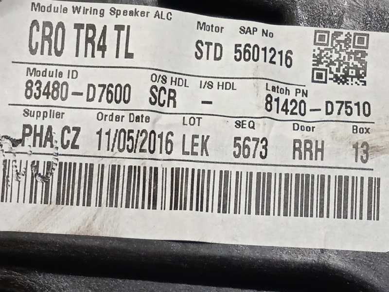 Recambio de elevalunas trasero derecho para hyundai tucson 2.0 crdi cat referencia OEM IAM 83480D7600 83460D7000 81420D7510