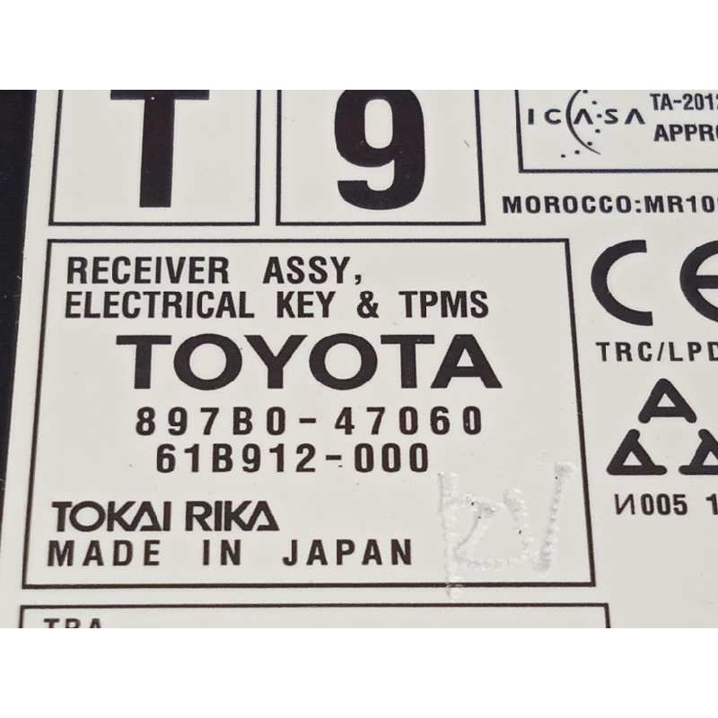 Recambio de modulo electronico para toyota prius (zvw50) basis referencia OEM IAM 897B047060  