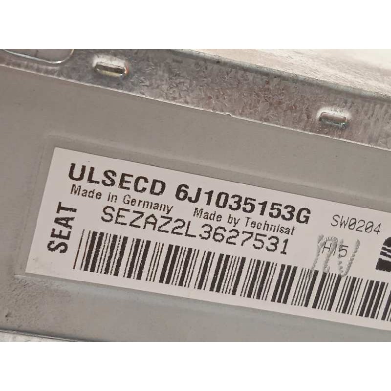 Recambio de sistema audio / radio cd para seat ibiza (6j5) 1.6 tdi referencia OEM IAM 6J1035153G  