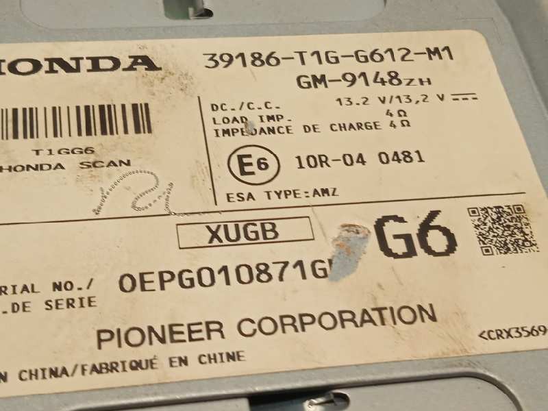 Recambio de modulo electronico para honda cr-v 1.6 dtec cat referencia OEM IAM 39186T1GG612M  