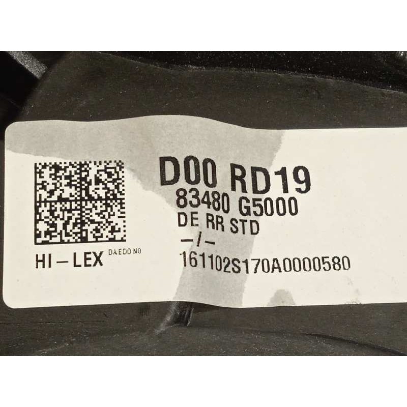 Recambio de elevalunas trasero derecho para kia niro referencia OEM IAM 83480G5000 83481G5000 83460G5000