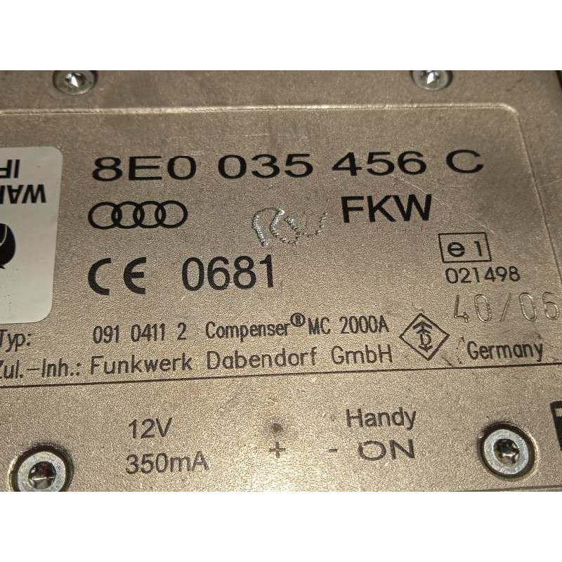 Recambio de antena para audi a6 avant (4f5) 3.0 tdi quattro (171kw) referencia OEM IAM 8E0035456C  