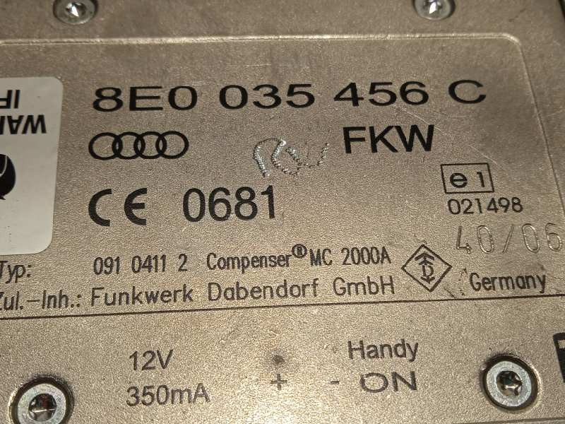 Recambio de antena para audi a6 avant (4f5) 3.0 tdi quattro (171kw) referencia OEM IAM 8E0035456C  