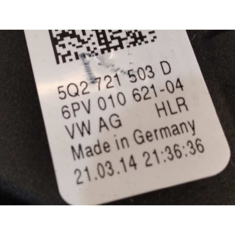 Recambio de potenciometro pedal para seat leon (5f1) 1.6 tdi referencia OEM IAM 5Q2721503D  6PV01062104