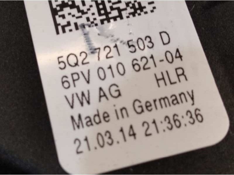 Recambio de potenciometro pedal para seat leon (5f1) 1.6 tdi referencia OEM IAM 5Q2721503D  6PV01062104