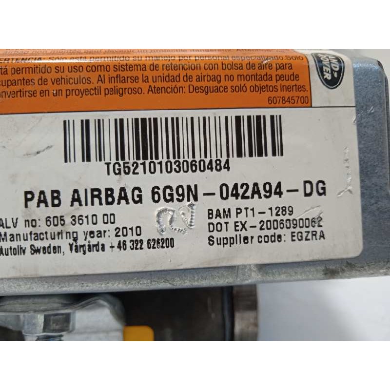 Recambio de airbag delantero derecho para land rover freelander (lr2) td4 s referencia OEM IAM 6G9N042A94DG  LR018439