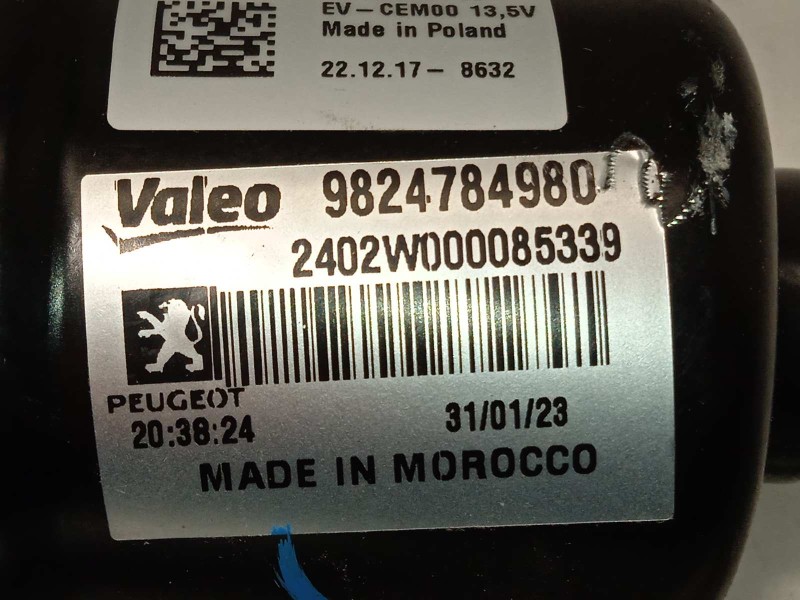 Recambio de motor limpia delantero para peugeot 208 (p2) active referencia OEM IAM 9824784980  