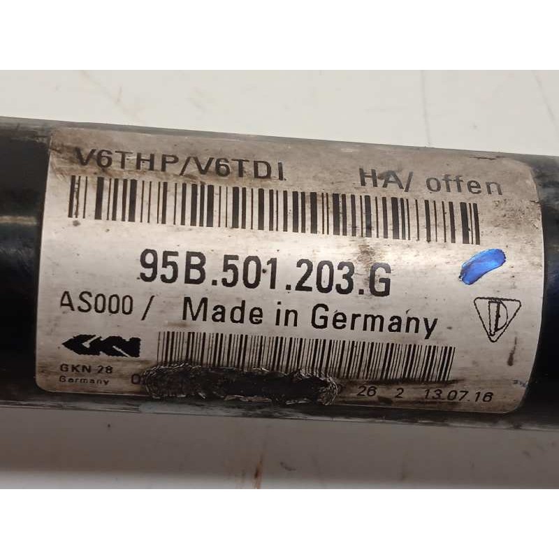 Recambio de transmision trasera izquierda para porsche macan (typ ) s diesel referencia OEM IAM 95B501203G  