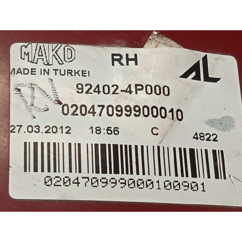 Recambio de piloto trasero derecho para hyundai i20 classic referencia OEM IAM 924024P000  