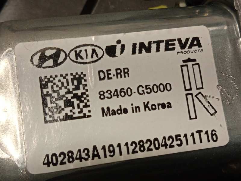 Recambio de elevalunas trasero derecho para kia niro referencia OEM IAM 83480G5000  83460G5000