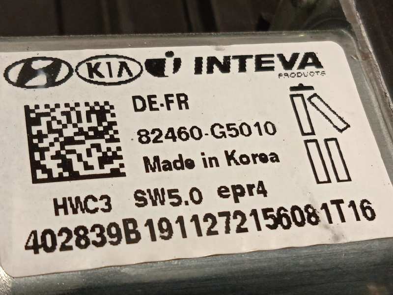 Recambio de elevalunas delantero derecho para kia niro referencia OEM IAM 82480G5110  82460G5010