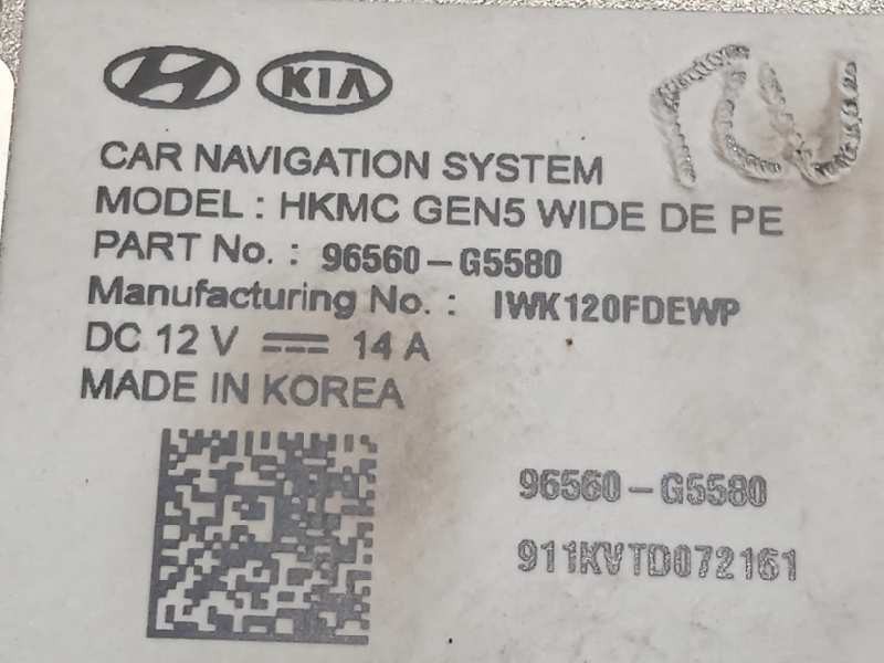 Recambio de sistema navegacion gps para kia niro referencia OEM IAM 96560G5580  